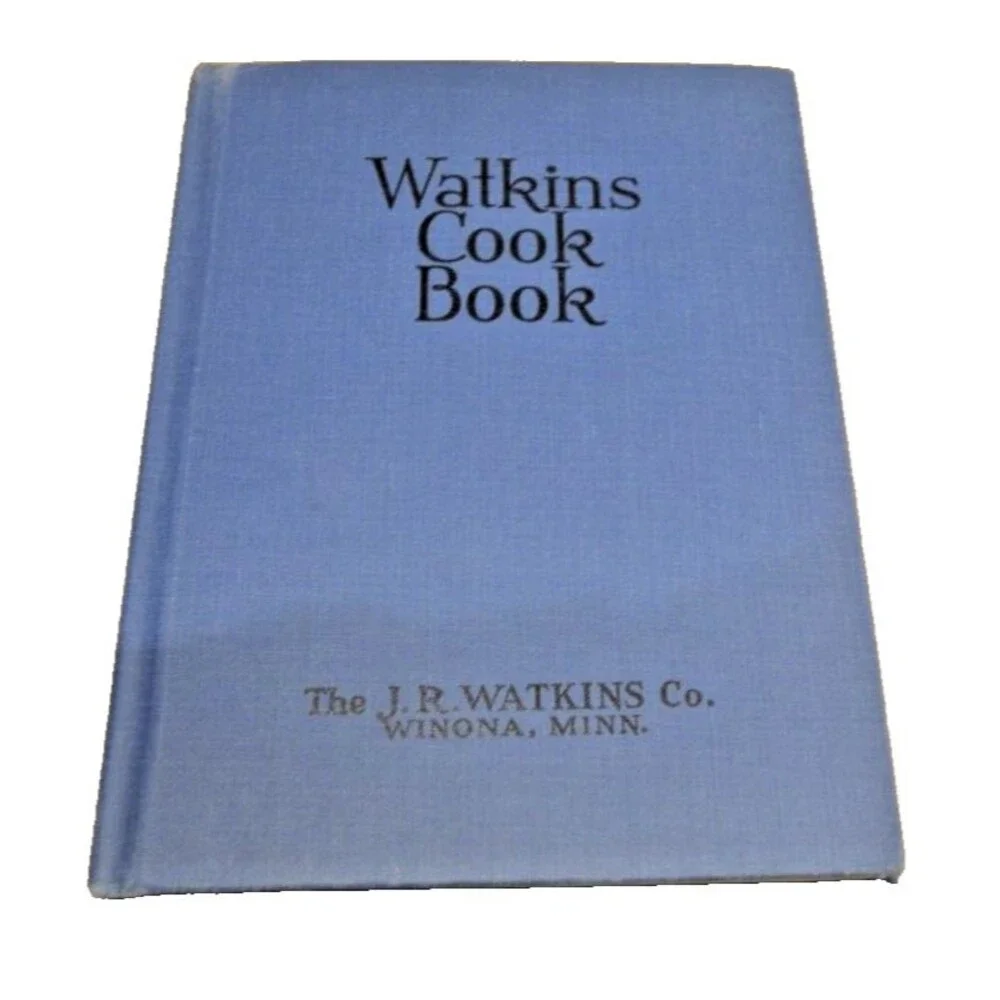 J R Watkins Cook Book Vintage 1943 4th edition Elaine Allen Dust Cover